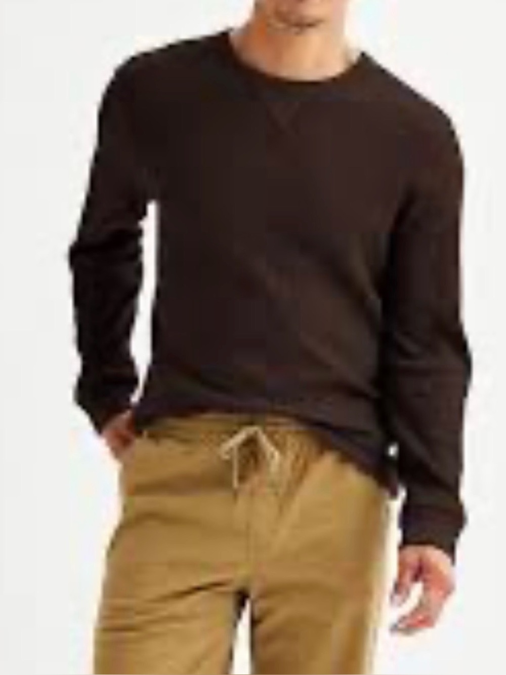 NWT Sonoma  For Life Men's Supersoft Thermal Long Sleeve Crewneck sz S